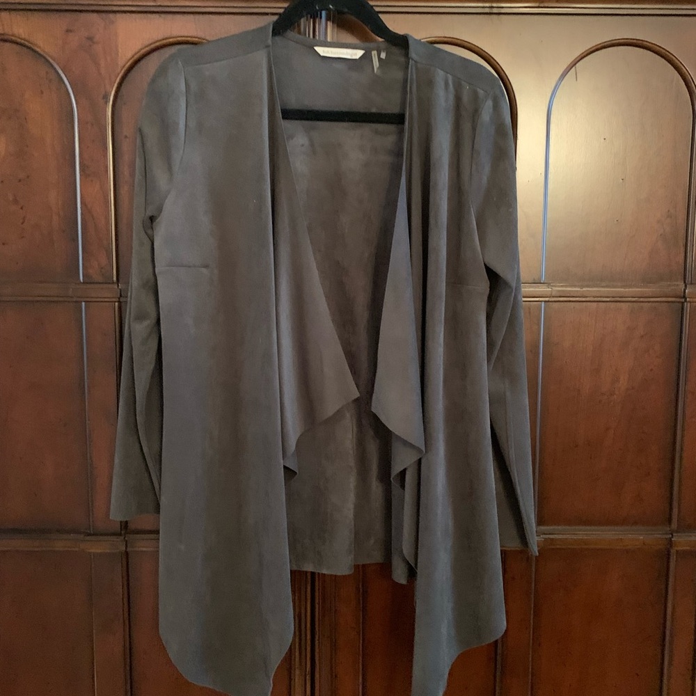 Soft Surroundings Dark Gray Suede Jacket - image 1